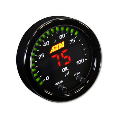 AEM X-Series Oil/Fuel Pressure Gauge 0-100 PSI