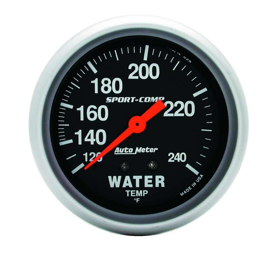 Autometer Sport-Comp Water Temp Gauge 120-240 Degree F Mechanical
