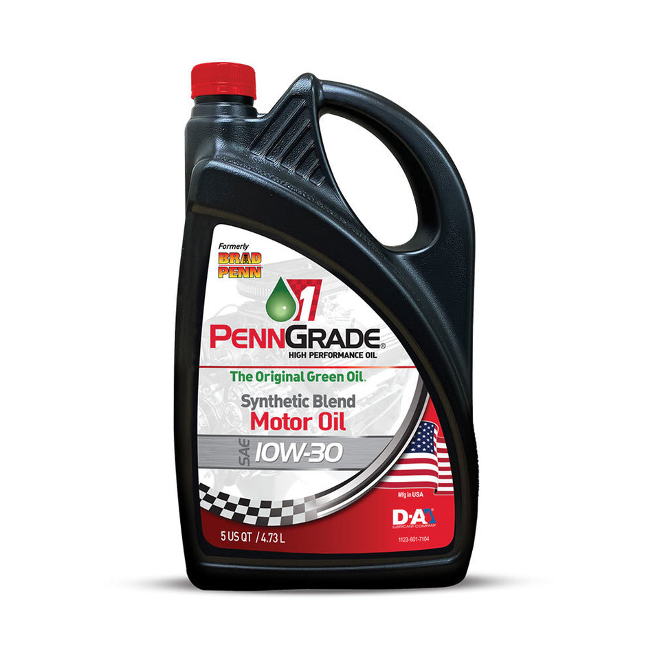 PennGrade 10w30 High Zinc Synthetic Blend 5qt Jug