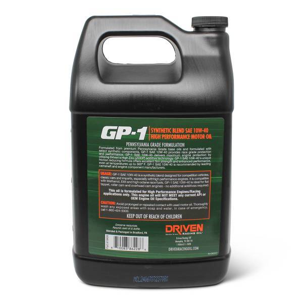 Driven Racing Oil GP-1 Synthetic Blend 10w40 1 gal Jug