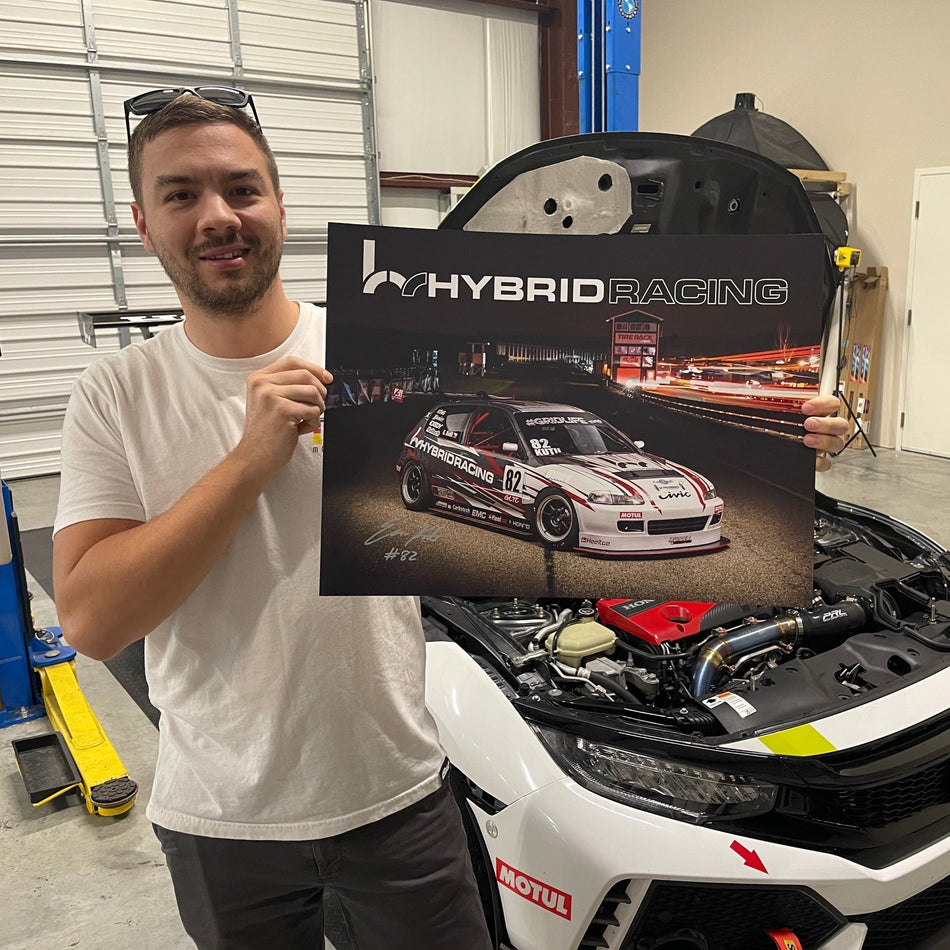 Hybrid Racing x Eric Kutil Racing #82 GLTC Racecar Poster